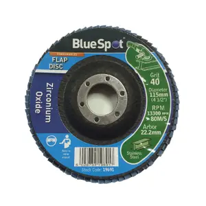 1 x 115mm Flap Disc 40 Grit Angle Grinder Sanding Zirconium Oxide