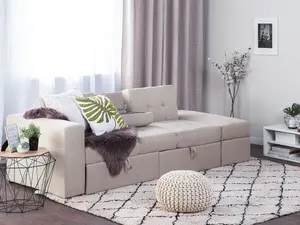 Beliani Modern Sofa Bed FALSTER Beige