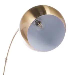 Beliani Modern Metal Floor Lamp Brass PAROO