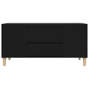 Berkfield TV Cabinet Black 102x44.5x50 cm Engineered Wood