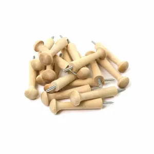 Oakcrafts - Birch Shaker Peg - Screw in Version 3.5" / 90mm (Pack of 20)