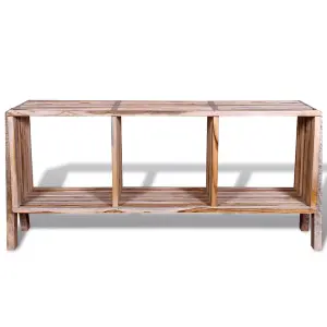 TV Cabinet with 3 Shelves Stackable Reclaimed Teak