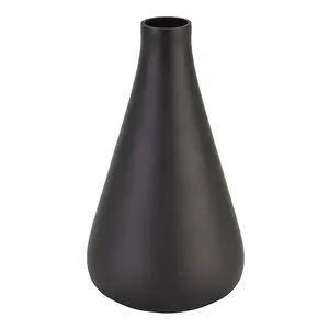 Tapered Tall Vase - Glass - L14 x W14 x H24 cm - Black