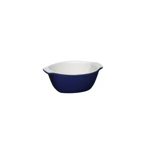 Aimil 0.2 Qt. Stoneware Oval Baking Dish Blue