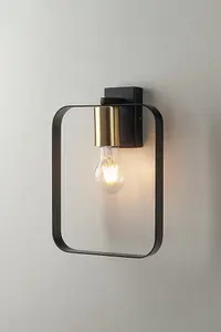 Luminosa Smith Wall Lamp Frame, Brushed Gold, E27