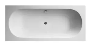 Double Ended Straight Shower Bath with Leg Set - 1700mm x 750mm (Tap, Waste and Panel Not Included)