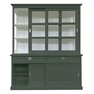 Stiles Display Cabinet Cement Grey