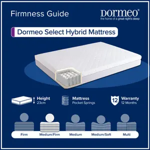 Select Hybrid Pocket Sprung Mattress Single (3')