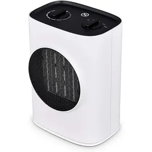 MYLEK Fan Heater Oscillating 1.8kW Ceramic PTC 2 Heat Settings Produces Warm Air Adjustable Thermostat