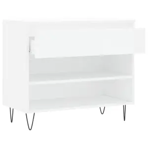 Berkfield Shoe Cabinet White 70x36x60 cm Engineered Wood