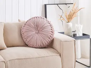 Throw Cushion UDALA 40 x 40 cm Solid Pink