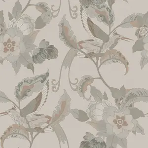 Beautiful Birds Wallpaper In Warm Neutrals