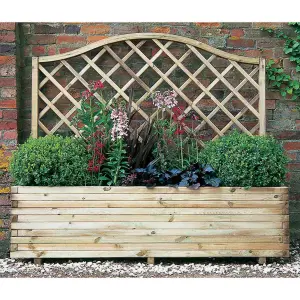 Forest Garden Venice Natural Timber Wooden Rectangular Planter (H)138cm (W)180cm