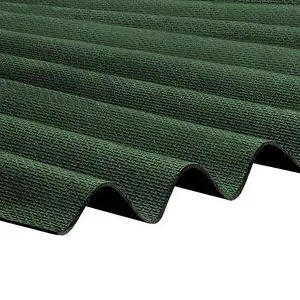 Pack of 15 - BituRoof - Durable Green Corrugated Bitumen Roofing Sheets - 2000x950mm