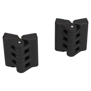 Polyamide Hinge Plastic 64x65mm Concealed Fixing Door Locker Hatch 2PK