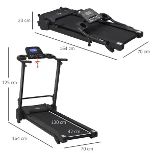 HOMCOM 2.5HP Motorise Treadmill Machine MP3 & USB Player w/ 5 Preset Programs