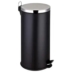 Maison by Premier Miller 30Ltr Matt Black Pedal Bin