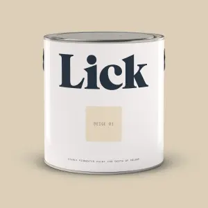 Lick Beige 01 Eggshell Emulsion paint, 2.5L