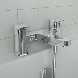 Ideal Standard Ceraplan Chrome effect Surface-mounted 2 Tap Hole Shower mixer Tap