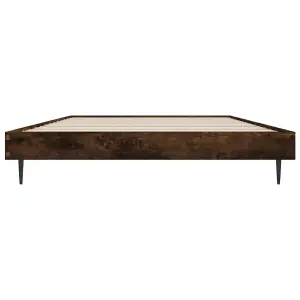 Berkfield Bed Frame Smoked Oak 90x190 cm 3FT Single Engineered Wood