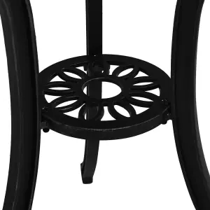 Berkfield Garden Table Black 62x62x65 cm Cast Aluminium