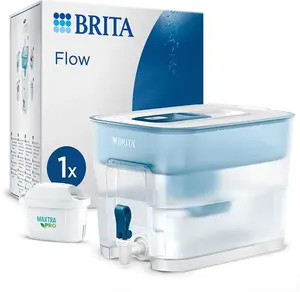 BRITA Flow XXL Water Filter Tank (8.2L) Incl. 1X MAXTRA PRO All-In-1 Cartridge - Fridge-Fitting Dispenser For Families And Offices - Now In