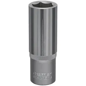 15mm Deep Drive Socket in Chrome Vanadium - Durable Forged Steel with 3/8" Square Drive