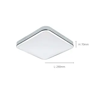 EGLO Manilva 1 LED White/Chrome Square Wall Light