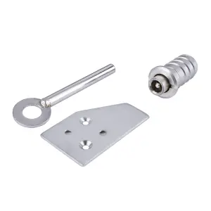 Sash Heritage Flush Lock Sash Stop with Key - Satin Chrome