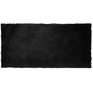 Shaggy Area Rug 80 x 150 cm Black EVREN