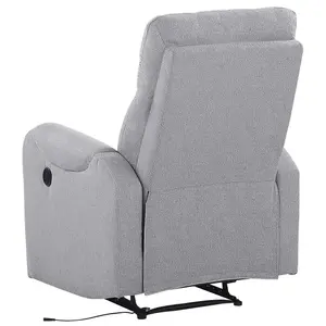 Recliner Chair SOMERO Fabric Grey