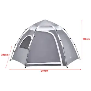 Ashunte 3 Person Tent Dark Grey/Light Grey