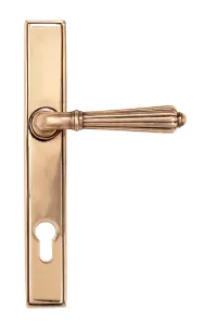 From The Anvil Polished Bronze Hinton Slimline Lever Espag. Lock Set