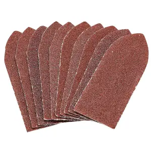 Draper  Hook and Loop Aluminium Oxide Sanding Sheets, 32 x 92mm, 60 Grit (Pack of 10) 99260