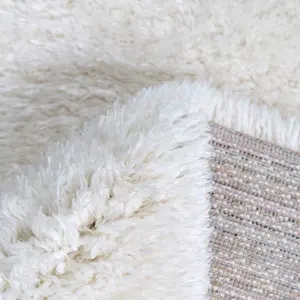 Luxury Cream Super Thick Shaggy Area Rug 120x170cm