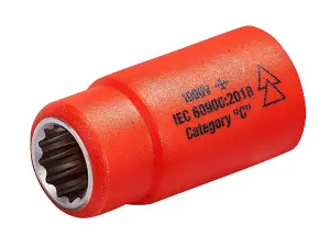 High-Performance Insulated 17mm 1/2in Drive Socket for Electrical Safety