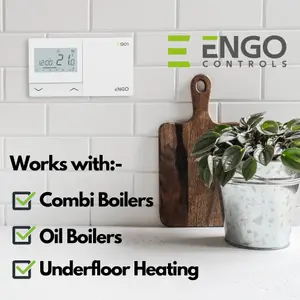 ENGO E901 Programmable Wired Thermostat 7 Day Battery Powered