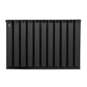 Aluminum Radiator Compatible with Heat pump. Energy Efficient. Model "Onyx" Black. 800 .500mm