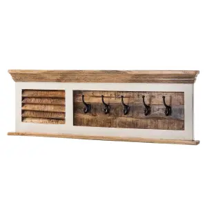 Oscar Wood Shoe Rack & Hanger Wall Hook Set