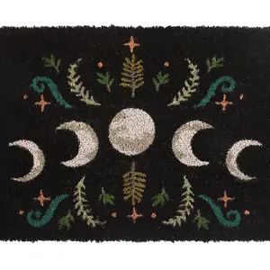 Something Different Dark Forest Moon Phases Door Mat Black (One Size)