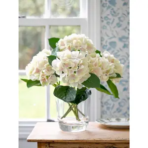 Bloom Artificial Single Belle Epoque Hydrangea Flower Stem - Faux Fake Silk Flower Indoor Floral Home Decoration - Measures L60cm