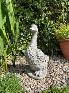 Detailed Stone Cast Goose Ornament