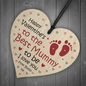 Valentines Gift For Best Mummy To Be Wood Heart Bump Gifts Mummy Love Gift