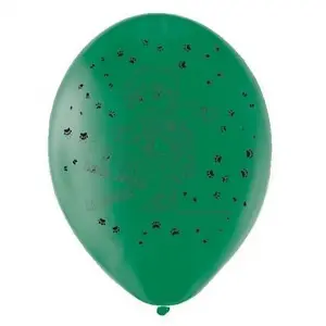 Go Diego Go Latex Balloons (Pack of 6) Green/Black (One Size)