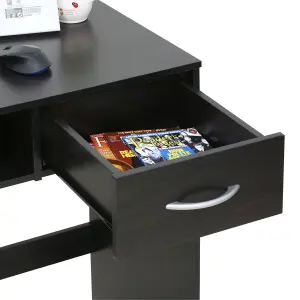 Furinno JAYA Computer Study Desk with Drawer, Espresso