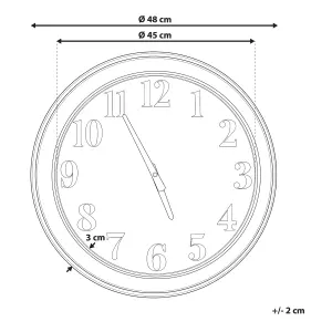 Wall Clock HORW Metal Multicolour