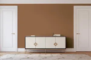 Hotel Luxe Symmetrical Chic Copper and Gold Wallpaper