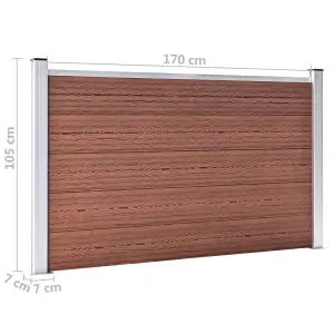 Berkfield Garden Fence WPC 353x106 cm Brown