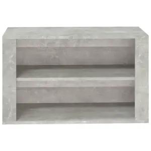 Berkfield Shoe Rack Concrete Grey 75x35x45 cm Engineered Wood