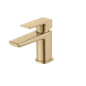 Hoveton Mini Brass effect Basin Mono mixer Tap